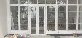 Pasang Plafon Sekat Partisi PVC Kusen Pintu Jendela Alumunium Kaca