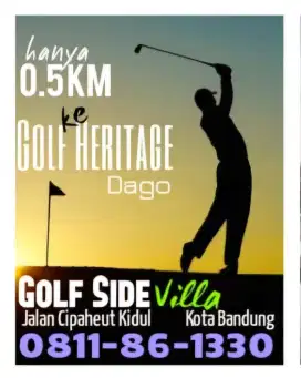 Villa eksklusif Golf Side di Dago Kota Bandung view Golf dan gunung