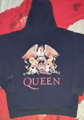 Jaket Hoodie Logo Band QUEEN - Size.L fit to XL