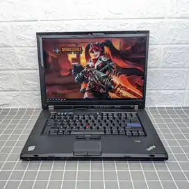 Lenovo Thinkpad T500 Laptop Layar Luas Dual Storage SSD HDD 500 GB Tan