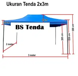 Dijual Tenda Lipat Otomatis Baru Ukuran 2x3 Meter Cibadak Sukabumi