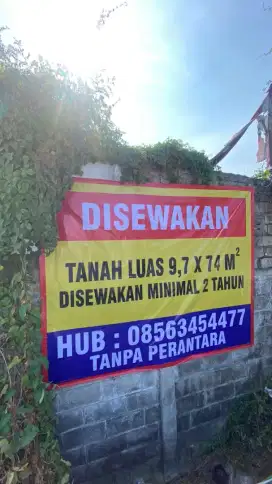 Tanah dijual atau disewa nol jalan strategis