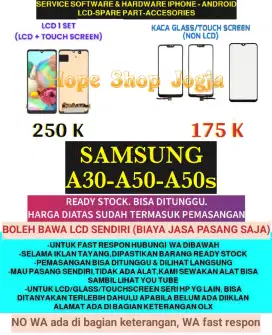 Service HP/Ganti Touchscreen/Baterai/LCD Samsung A30/A50/A50s