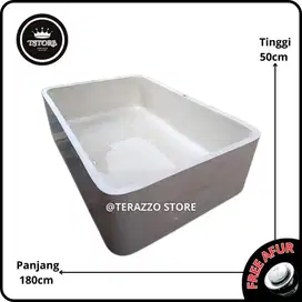 Bathtub Teraso Model Kotak Besar I Bathub Terazzo Persegi Panjang