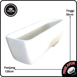 Bathtub Teraso Model Persegi I Bathub Terazzo Kotak Panjang Glossy