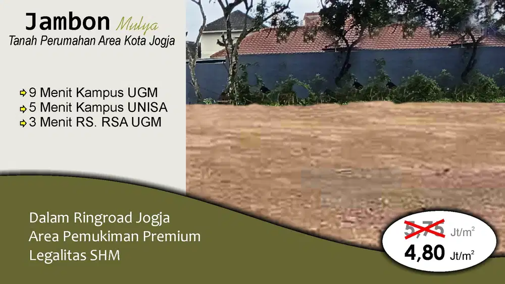 Selatan Selokan Mataram Jogja, Tanah Jambon Trihanggo SHM P