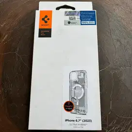 Case HP iPhone 15 Plus Spigen Ultra Hybrid Zero One White BNIB