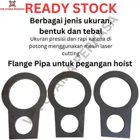 Flange pipa untuk dudukan hoist bahan plat hitam besi tebal 12 MM poto