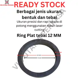 Ring Plat bahan plat hitam besi tebal 12 MM potong plat potongan berba