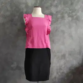 NEW : Atasan Ruffle Pink.
