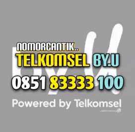 (bisa COD) Nomor CANTIK kartu TELKOMSEL By.U aktif selamanya 3333 100