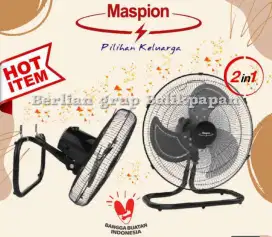 COD (Power Fan Maspion PW-450D | Kipas dinding wall desk 18 2in1 in