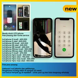 lcd iphone X XR XS XSmax 11 11pro 11promax free pasang