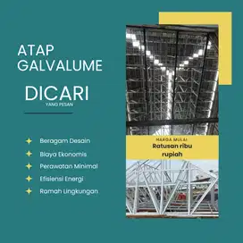 tukang pemborong Atap Galvalume Kuat dan Terbaik plafon talang