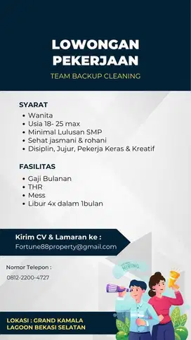 House keeping khusus wanita unit apartemen