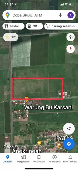 dijual tanah pinggir jalan raya 5HA