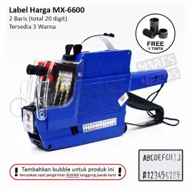 Alat Label Price Labeller Tok Harga Stempel Produk Barang 2Baris Angka