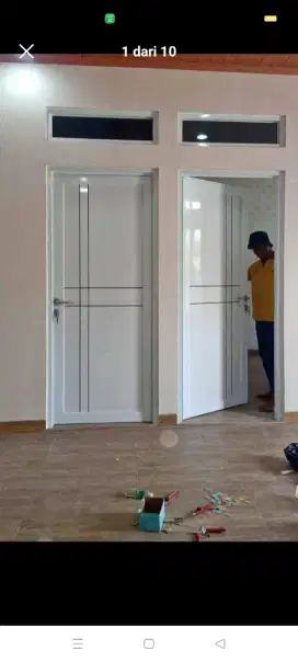 Jual kusen pintu satu dan pintu dua dari bahan aluminium dan kayu