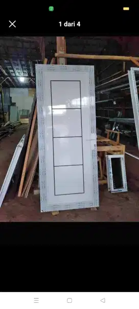 Jual kusen pintu satu dan pintu dua dari bahan aluminium dan kayu