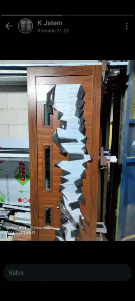 Jual kusen pintu satu dan pintu dua dari bahan aluminium dan kayu