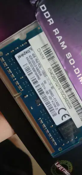 Ram kingstone ddr3 4gb 13800s sodimm