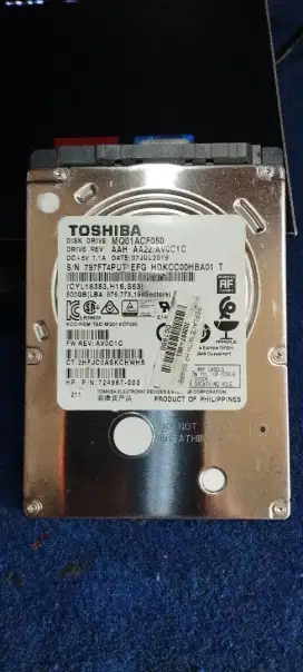 HDD Laptop 2,5 Toshiba 500Gb