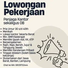 Penjaga kantor sekaligus OB