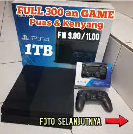 PS4 1TB FULL 300 an GAME PUAS DAN KENYANG Murah Meriah harganya