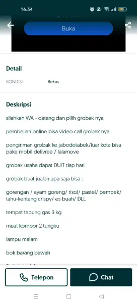 Gerobak bekas burger