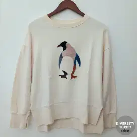 Penguin Crewneck Sweater (Korean Brand) - Cream