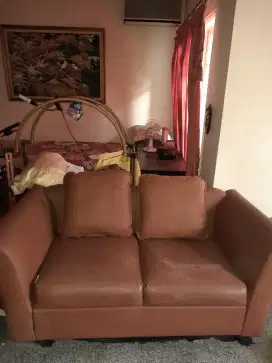 Sofa  bahan kulit, 2 dudukan