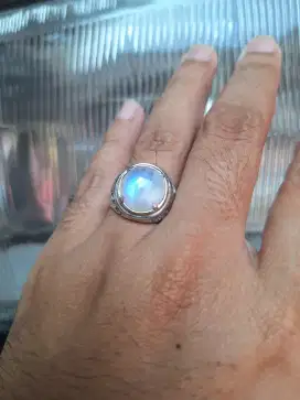 Moonstone ring perak