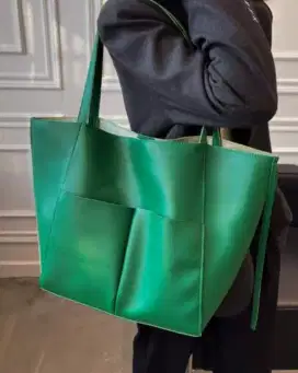 Zara tote bag green