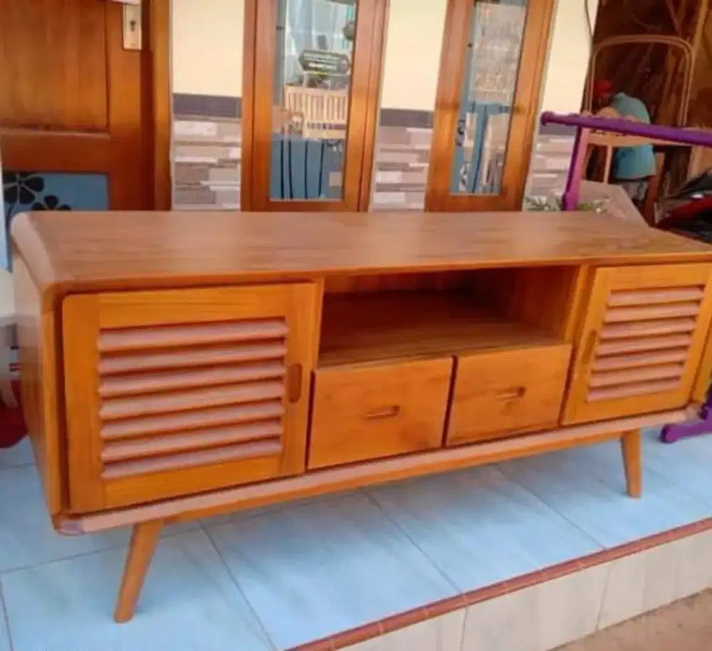 Buffet tv jati retro/minimalis