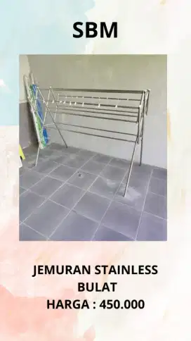 Jemuran stenlis / jemuran baju freeongkir
