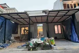 Pemasangan kanopi baja ringan sni mewah