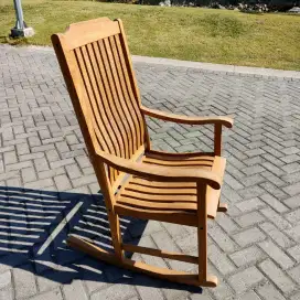 Jual Cepat Kursi Goyang Dewasa Kayu Jati Asli Besar (Knockdown)