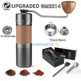 iCafilas Penggiling Kopi Manual Coffee Grinder 7 Cores Burr CNC 420 SS