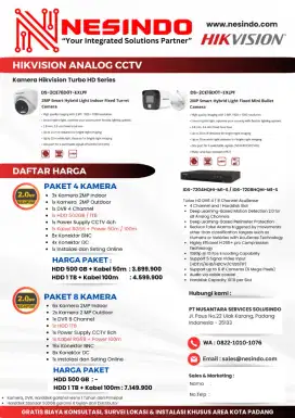 Paket Kamera CCTV Analog Hikvision