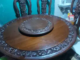 Meja makan kayu jati