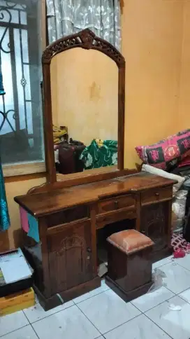 meja rias asli jati jepara