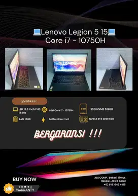 Lenovo Legion 5 15IMH05H Core i7 Gen 10 /16GB /SSD 512GB/RTX 2060 6GB