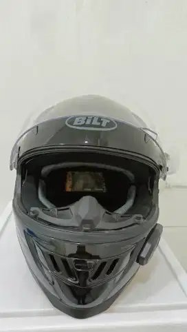 Helm fullface BILT impor plus Bluetooth Sena baca diskripsi