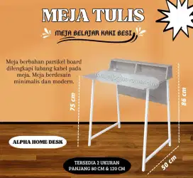 Meja Belajar Minimalis Kaki Besi