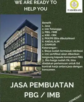 IZIN/URUS IMB PBG SERTIFIKAT TANAH SIUJK SBUJPTL IZIN TAMBANG VISA DLL