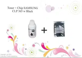 Toner + Chip SAMSUNG CLP 365 w Black Murah