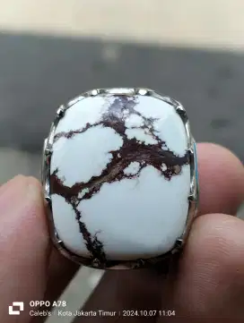 Natural pirus putih monel handmade tanpa sambungan uk 5/6