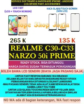 Service HP-Touchscreen-Baterai/LCD REALME C30-C33-NARZO 50I PRIME