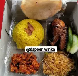 Nasi kuning ayam bakar madu