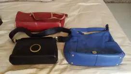 3 Buah Tas Wanita brand Gobelini dan Bonic warna Hitam.